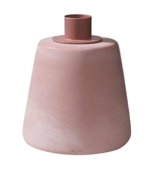 Cone Candleholder Tall Red Blush