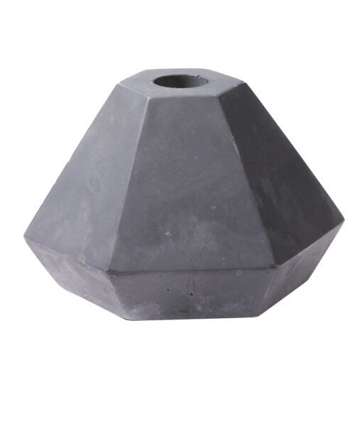 Concrete Candle Holder Low Black