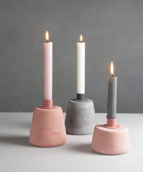 Alternative view of Cone Candleholder Low Red Blush