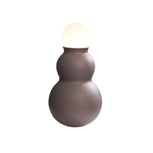 Design lampe bordlampe gråt eg industriel design