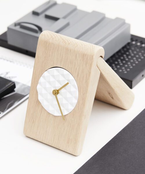 Alternative view of Pyramid Clock Oak/Mint