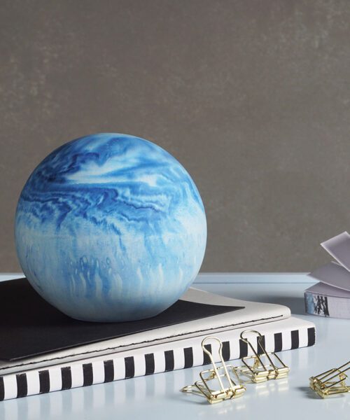 Alternative view of Planet Paperweight Large Blue