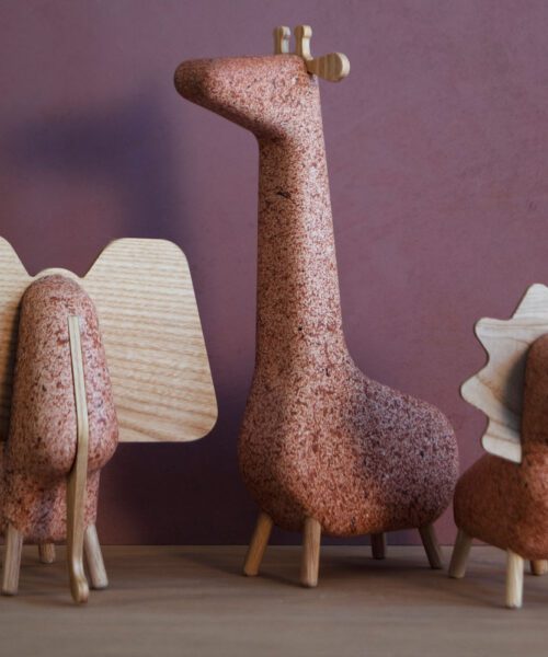 Alternative view of Concrete Giraffe Limited edition Red / Natural Ash